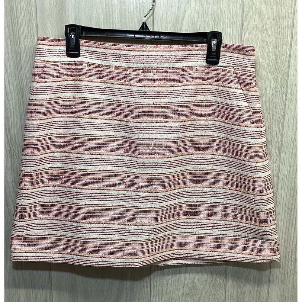 LOFT Women's‎ (Size 12) Textured Short Skirt Zip Back Pockets